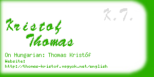 kristof thomas business card
